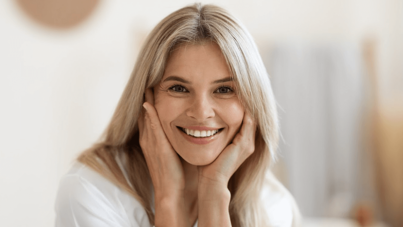 woman smiling